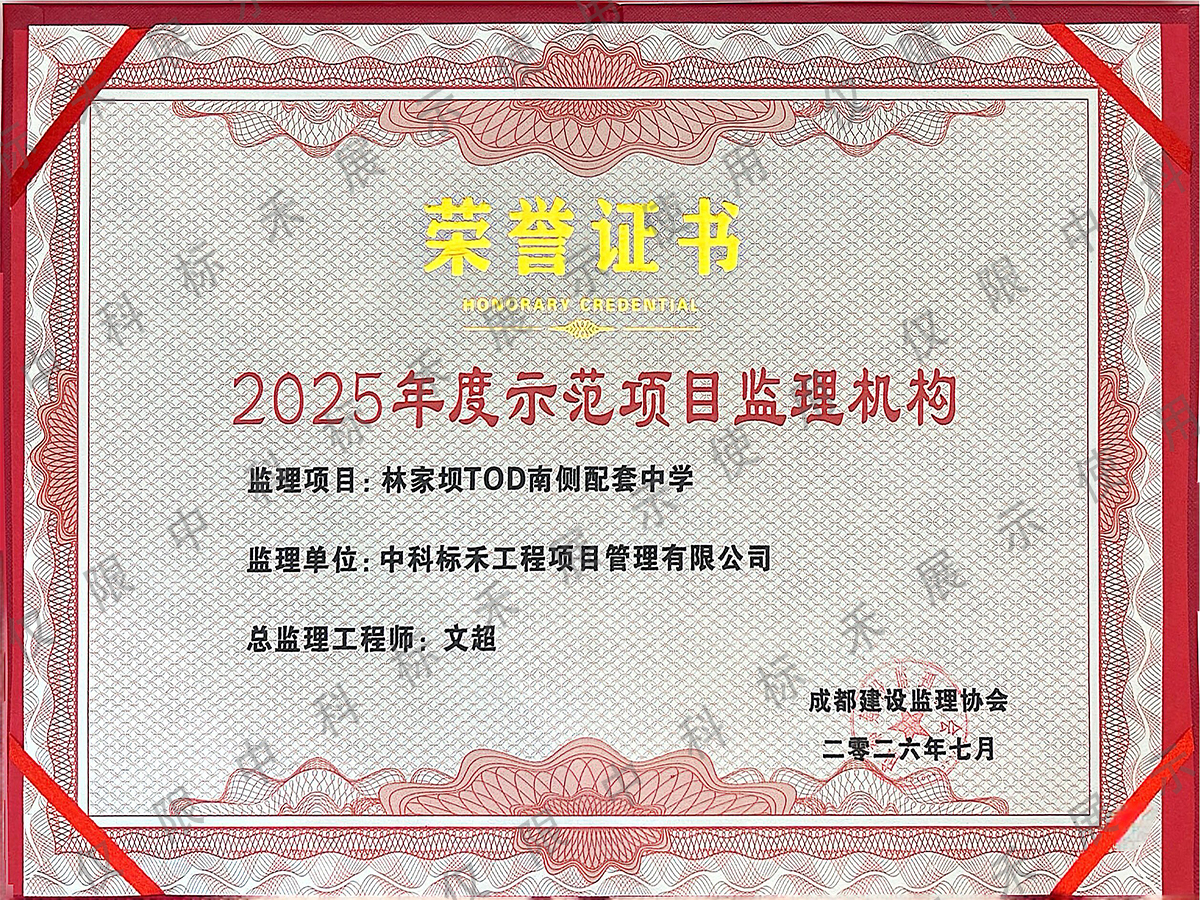 2025年度示范项目监理机构